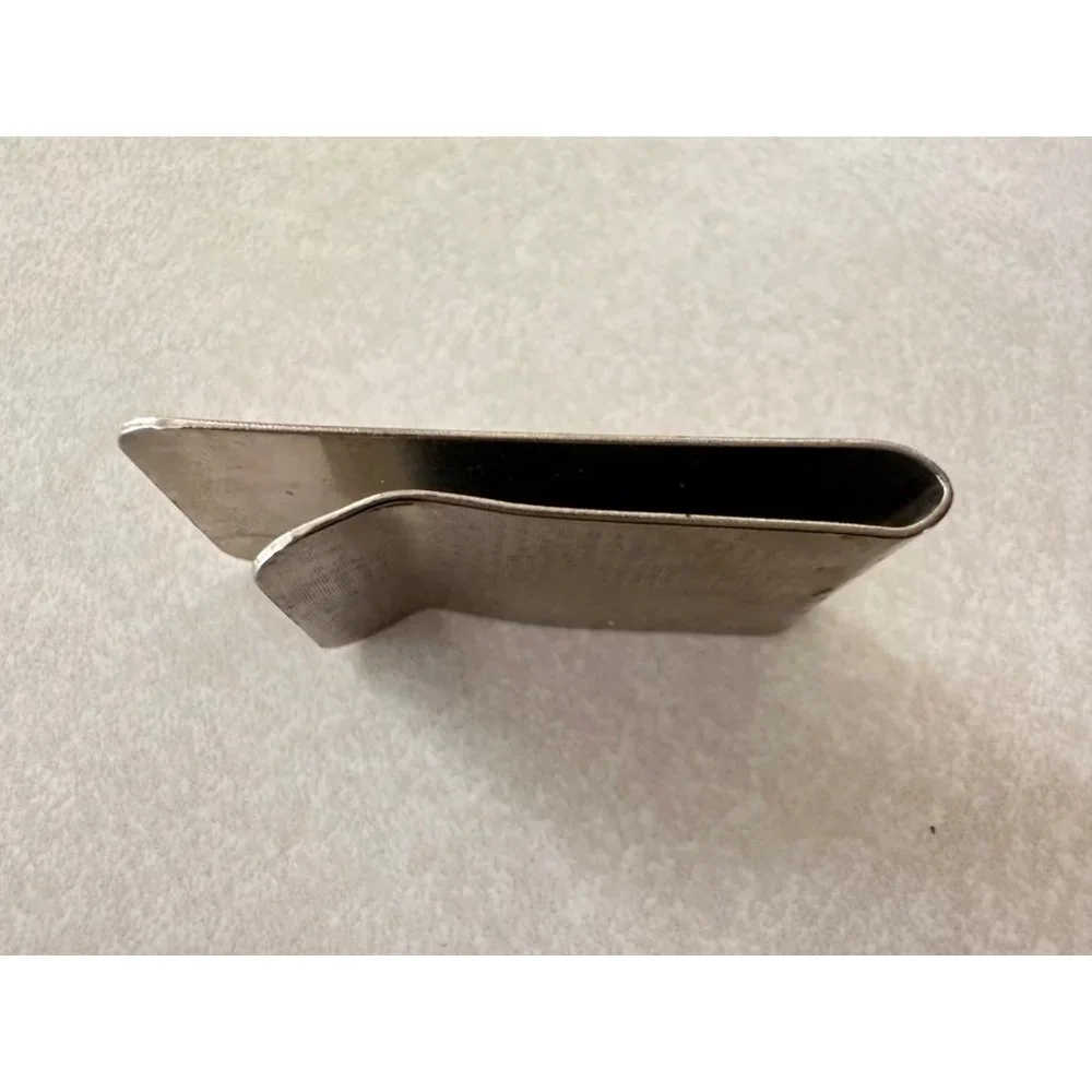 Stainless steel sterling silver turquoise chip inlay Peyote bird money clip